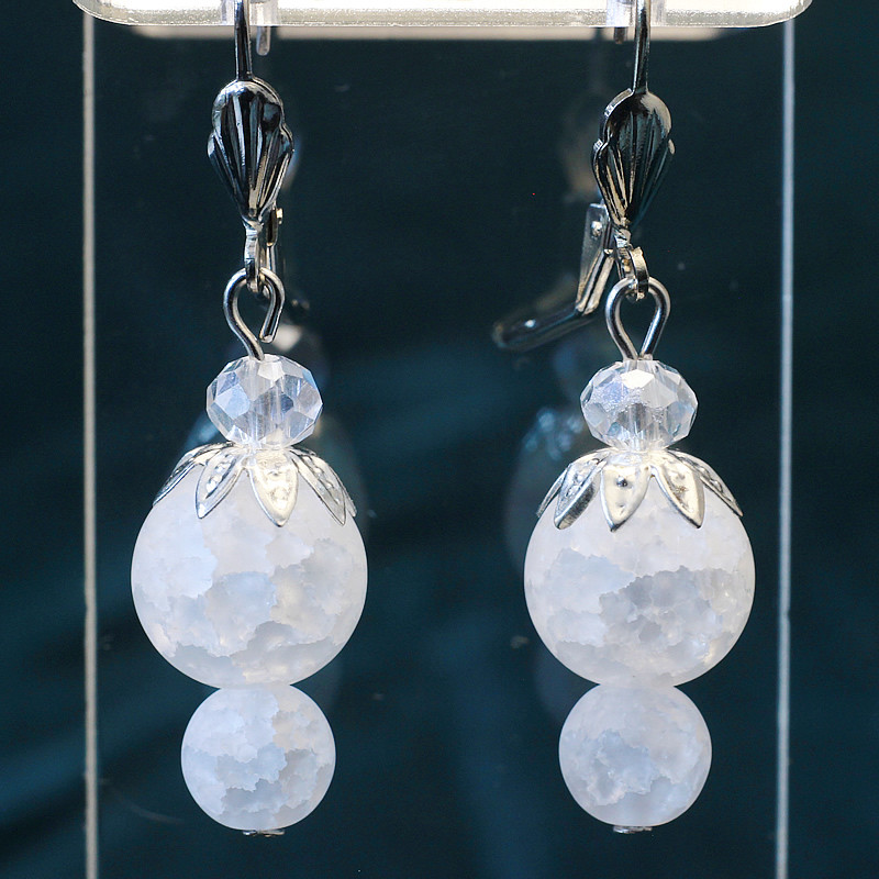 431052 - Серьги ягодка из кварца сахарного