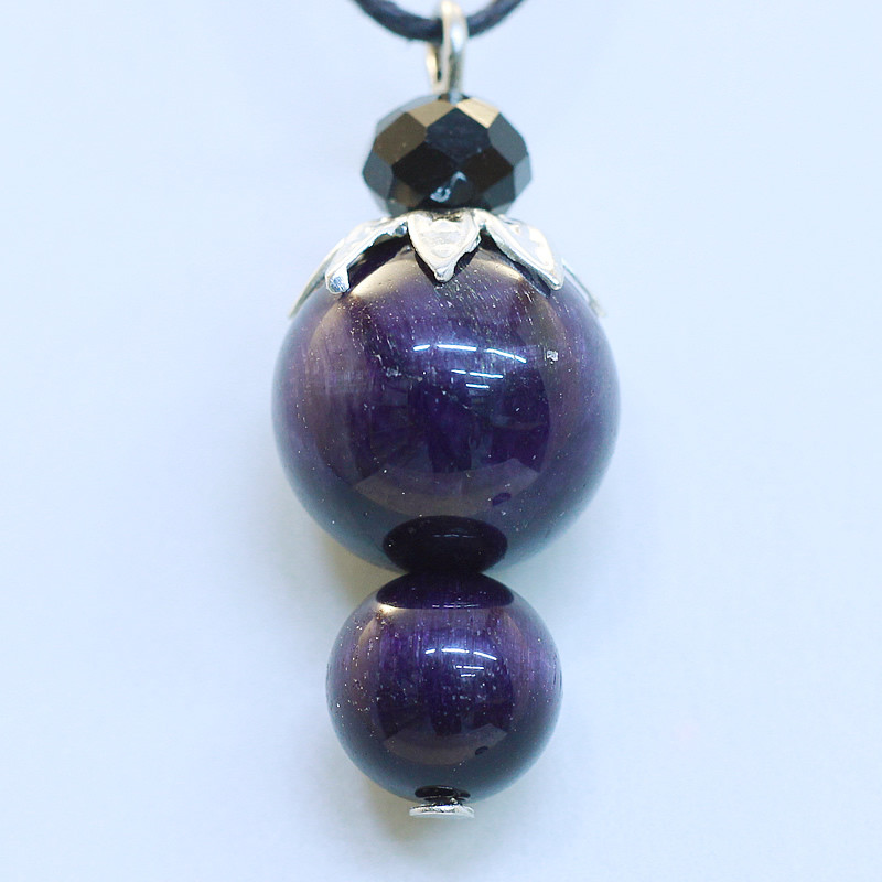 421055 - Подвеска ягодка Канзаши синий